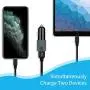 Dual USB Car Charger Adapter, Compatible for Apple iPhone 11 Pro Max/11 Pro/11/XS MAX/XS/XR/X/SE 2020/SE/8 Plus/8s/8/7 Plus/7s/7/6s/6/5s/5c/5/iPad Air/Mini, 2-Pack 3.3FT Braided Cable Cord Included Dual USB Car Charger Adapter, Compatible for Apple iPhone 11 Pro Max/11 Pro/11/XS MAX/XS/XR/X/SE 2020/SE/8 Plus/8s/8/7 Plus/7s/7/6s/6/5s/5c/5/iPad Air/Mini, 2-Pack 3.3FT Braided Cable Cord Included