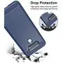 Aliruke Case for LG K51 Case with Tempered Glass Screen Protector[2 Pack], Slim Shockproof TPU Bumper Cover Flexible Lightweight Protective Phone Case for LG K51/LG Reflect/LG Q51, Blue