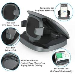 Cell Phone Holder for Car,JOYEKY Vertical Horizontal Car Phone Mount with 360° Rotate Detachable Magnetic Base Dashboard Cradle Compatible iPhone Samsung Galaxy Android Smartphones, GPS Devices