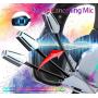 PS4 Headset PC Gaming Headset Stereo Surround Sound Over-Ear Gaming Headphones with Mic Breathing RGB Rainbow Light Noise Cancelling & Volume Control for Laptop (3.5mm Splitter Cable Included)