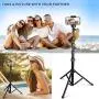 62” Selfie Stick Tripod, Integrated, Torjim Portable Phone Tripod with Phone Holder, Bluetooth Remote for iOS & Android, Tripod Stand Perfect for Camera & GoPro with 360°Tripod Head and GoPro Adapter 62” Selfie Stick Tripod, Integrated, Torjim Portable Phone Tripod with Phone Holder, Bluetooth Remote for iOS & Android, Tripod Stand Perfect for Camera & GoPro with 360°Tripod Head and GoPro Adapter