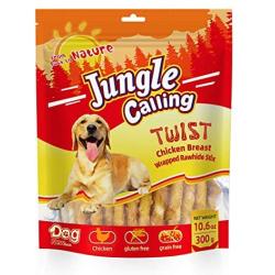 Jungle Calling Dog Food Chicken Wrapped Dog Treats, Puppy Dogs Adult Dog Pet Training Grain Free Gluten Free Snacks, 300 g