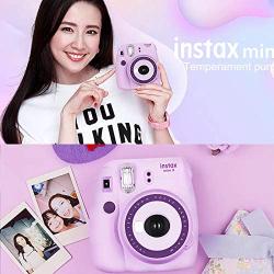 Fujifilm Instax Mini 9 Camera + Fujifilm Instax Mini Camera + Camera Instax Mini 9 Purple+ Instax Mini 9 Case + Instax Accessories Kit Bundle, Instant Camera Gift Sets - Light Purple