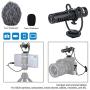 Ultracompact Cell Phone Video Microphone, Camera Video Mic for iPhone, Android Phone, GoPro Hero, DJI Osmo, DSLR, Video Camera on Vlogging/Wedding/Interview/Podcasting/Facebook Live/Run-n-Gun Shoot