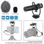 Ultracompact Cell Phone Video Microphone, Camera Video Mic for iPhone, Android Phone, GoPro Hero, DJI Osmo, DSLR, Video Camera on Vlogging/Wedding/Interview/Podcasting/Facebook Live/Run-n-Gun Shoot Ultracompact Cell Phone Video Microphone, Camera Video Mic for iPhone, Android Phone, GoPro Hero, DJI Osmo, DSLR, Video Camera on Vlogging/Wedding/Interview/Podcasting/Facebook Live/Run-n-Gun Shoot