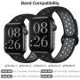 EXCHAR Sport Band Compatible with Apple Watch Band 40mm Series 5/4 Breathable Soft Silicone Replacement Wristband Women and Men for iWatch 38mm Series 3/2/1 Nike+ All Various Styles S/M Black-Grey