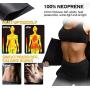 Vaslanda Neoprene Waist Trainer Corset for Women & Men Weight Loss Workout Sauna Sweat Belt Fitness with Double Belts