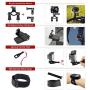 MOUNTDOG Action Camera Accessories Kit for GoPro Hero 7 6 5 4 3+ 3 Hero Session 5 Black Accessory Bundle Set for Yi AKASO Apeman SJ4000 DBPOWER WiMiUS Rollei QUMOX Campark Action Camera Accessory