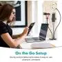 Movo Desk Ring Light with Stand and Phone Holder with VXR10 Video Microphone Compatible with iPhone, Android Smartphones - Smartphone Video Recording Kit Perfect for Vlogging and YouTube Equipment