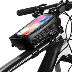 QIANMA Bicycle Bags Mountain Bike Bag Rainproof Waterproof MTB Front Bag 6.2inch Mobile Phone Case Bicycle Top Tube Bag Cycling Accessories