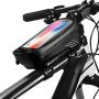 QIANMA Bicycle Bags Mountain Bike Bag Rainproof Waterproof MTB Front Bag 6.2inch Mobile Phone Case Bicycle Top Tube Bag Cycling Accessories