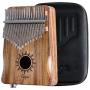 17 Key Electric-Acoustic Kalimba, KOA Wood Finger Thumb Piano with Built-in Pickup (EQ) and Added Thumb Grooves for Extra Comfort