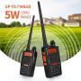 BaoFeng UV-5R EX 5W Dual Band Two Way Radio Long Range (Upgraded Version of Uv-5R) Rechargeable Walkie Talkies Squelch Ham Radio with Earpiece + Desktop Charger