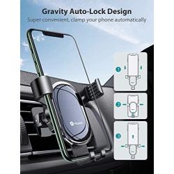 VICSEED Cell Phone Holder for Car, Upgraded Gravity Car Phone Mount, Auto-Clamping Air Vent Car Phone Holder Fits iPhone SE 9 11 Pro Max Xs Max Xr X 8 7 Plus, Samsung Galaxy Note10 S20 S10 S9 LG Etc.