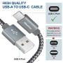 CLEEFUN USB C Cable Fast Charging, [6-Pack, 3/3/6/6/10/10 ft] Nylon Braided USB A to Type C Charger Cord Compatible with Samsung Galaxy S10e S10 S9 S8 Plus S10+, Note 10 9 8, Moto G8 G7 G6, LG G8 G7