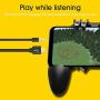Mworld2 Mobile Game Controller with L1R1 L2R2 Triggers, Stretchable Travel 6 Fingers Operation, for 4.7-6.5" Mobile for Android for iOS Cellphone Gamepad Accessories
