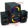 Boytone BT-326F, 2.1 Bluetooth Powerful Home Theater Speaker System, with FM Radio, SD USB Ports, Digital Playback, 40 Watts, Disco Lights, Full Function Remote Control, for Smartphone, Tablet.