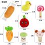 LEGEND SANDY 14 Pack Dog Squeaky Toys Cute Stuffed Plush Fruits Snacks and Vegetables Dog Toys for Puppy Small Medium Dog Pets