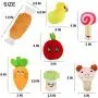LEGEND SANDY 14 Pack Dog Squeaky Toys Cute Stuffed Plush Fruits Snacks and Vegetables Dog Toys for Puppy Small Medium Dog Pets