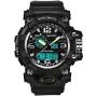 Men’s Military Watch, Dual-Display Waterproof Sports Digital Watch Big Wrist for Men with Alarm