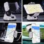 Bling Luxury Rhinestone Car Stand Phone Holder Car Windshield Dashboard Mount Adjustable Phone Holder for Easy View GPS Screen Compatible with iPhone 5s 7 7 Plus SE 8s Plus (Silver)