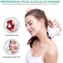 VOYOR Handheld Massager Cordless Deep Tissue Cellulite Massager for Face, Arm, Hand, Neck, Foot and Body, Silicone Face Brush, 3 Multi-functional Heads, IPX7 Waterproof & Rechargeable VRMM1-NEW
