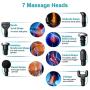 Muscle Massage Gun, Deep Tissue Percussion 30 Speed Massage Gun, Super Quiet Brushless Motor Handheld Body Massager with 7 Message Heads for Athletes Sport Training Stress Relief