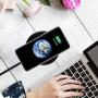 Wireless Charger Black Fast Ultra Slim 10W Wireless Charging Station Qi-Certified，Universal Wireless Charging Station Pad Compatible for Smart Phones and Other QI Devices(No AC Adapter，1 Pack)