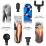 Carrying case Massage Gun, Handheld Deep Tissue Muscle Massager,Cordless Percussion Massaging Gun,Professional 20 Variable speeds Massage Device with 6 Attachments and Carry case