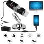 USB Digital Microscope,40X to 1000X Magnification Endoscope Mini Camera with 8 LEDs and Microscope Metal Stand,Compatible with Android, Mac,Window 7 8 10 for Kids, Students, Adults (Black)