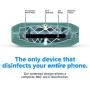 PhoneSoap 3 UV Smartphone Sanitizer & Universal Charger | Patented & Clinically Proven UV Light Disinfector | (Aqua)