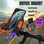 CGKUITER Bike Phone Mount Anti Shake and Stable Cradle Clamp with Mobile Power Mezzanine Bicycle Phone Mount/Bike Accessories/Bike Phone Holder for iPhone Android Devices Between 3.5 to 6.5 in
