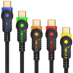 USB C Cable/Type C to USB Fast Charging Cord [Pack of 5], Gold-Plated & Nylon Braided (10ft + 6.5ft + 2x3.3ft + 1ft) for Samsung Galaxy S8/Plus, Nexus 5X/6P, Nintendo Switch and More [Equilibrium +]