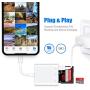SD Card Reader for iPhone iPad,DSLR Camera Trail Game Camera Dash Cams SD/Micro SD Card Reader,Memory Card Camera Reader Adapter,Plug and Play,No App Required