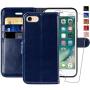 MONASAY iPhone 7 Wallet Case/iPhone 8 Wallet Case/iPhone SE 2020 Case,4.7-inch, [Glass Screen Protector Included] Flip Folio Leather Cell Phone Cover with Credit Card Holder for Apple iPhone 7/8/SE2