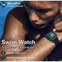 MorePro 18 Sports Mode Smart Watch with Music Control, DIY Screen Fitness Tracker with Blood Oxygen Heart Rate Monitor, Sleep Tracker with Pedometer Step Calories Counter for Men Women