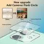 [ 2 Pack] UniqueMe Camera Lens Protector for iPhone 11 Tempered Glass, [New Version] Add Cameras Flash Circle
