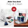 Poweroni USB Charging Station Dock - 4-Port - Fast Charge Docking Station for Multiple Devices - Multi Device Charger Organizer - Compatible with Apple iPad iPhone and Android Cell Phone and Tablet