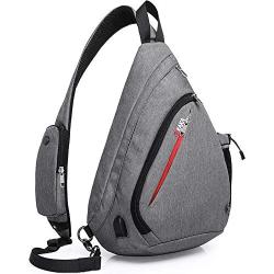 KAKA Sling Bag,Crossbody Backpack Shoulder Bag Travel With USB Charging Port