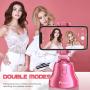 【Upgrade】 Foxnovo Selfie Stick 360°Rotation Auto Face Object Tracking Smart Shooting Camera Phone Mount, Vlog Shooting Smartphone Mount Holder with All iPhone and Android Phone (Pink)