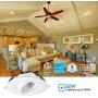 TORCHSTAR 4 Inch 12W Gimbal LED Recessed Lighting with Junction-Box, 90W Eqv. ETL & Energy Star Listed Dimmable Downlight, 950lm, CRI 90+, 3000K Warm White, 5 Years Warranty, Pack of 4