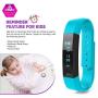 Kids Fitness Tracker Activity Tracker for Kids - Waterproof Smart Watch for Girls Boys Teens Youth Digital Watch Alarm Pedometer Sleep Activity Step Counter Back to School Gift - 2 Bands Aqua Set
