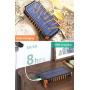 Solar Power Bank 26800mAh, Hiluckey Solar Charger with 4 Outputs Wireless Portable Charger USB C External Battery Pack Quick Charge 3.0A with Dual Flashlights for Smartphones, Tablets, Switch