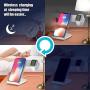 HUOTO Wireless Charger,2 in 1 Wireless Charging Dock with iWatch Stand for iWatch 5/4/3/2, 7.5w Qi Fast Charger for iPhone 11/11 Pro Max/XR/XS Max/XS/X/8/8P/Galaxy Note 10/S10/S9 (AC Adapter) (Black)