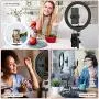 10.2 inch Selfie Ring Light with Tripod Stand & 2 Phone Holders, Anbes Dimmable Led Camera Ringlight for Photography/Makeup/Live Stream Video/YouTube, Compatible with iPhone/Android 10.2 inch Selfie Ring Light with Tripod Stand & 2 Phone Holders, Anbes Dimmable Led Camera Ringlight for Photography/Makeup/Live Stream Video/YouTube, Compatible with iPhone/Android