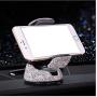 Bestbling Luxury Rhinestone Bling Universal Car Stand Phone Holder Air Vent Car Mount Stand Holder Compatible with iPhone X 8 Plus 7 Plus SE 6s 6 Plus 6 5s 5 4s 4 (Silver)