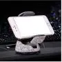 Bestbling Luxury Rhinestone Bling Universal Car Stand Phone Holder Air Vent Car Mount Stand Holder Compatible with iPhone X 8 Plus 7 Plus SE 6s 6 Plus 6 5s 5 4s 4 (Silver)