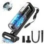 【Upgraded Version 】 FOXNOVO 6000PA Car Vacuum Cleaner High Power Suction, DC 12V Portable Vacuum Cleaner for Car with Led Light and Stainless Steel Filter Wet/Dry Handheld Vacuum Cleaner for Car