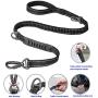 habbipet 6FT Leash for Medium Dogs Up to 150 Ibs,Reflective Bungee Shock Absorbing Dog Leash with Car Seat Belt Buckle, 2 Soft Padded Traffic Handles for Training Walking Running and Extra Control