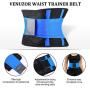 VENUZOR Waist Trainer Belt for Women Men - Waist Cincher Trimmer Weight Loss Ab Belt - Sport Sweat Workout Slimming Body Shaper Belt